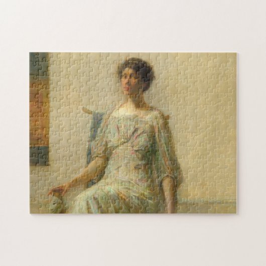 Puzzle Lady with a Mask, 1911 par Thomas Wilmer Dewing (Horizontal)