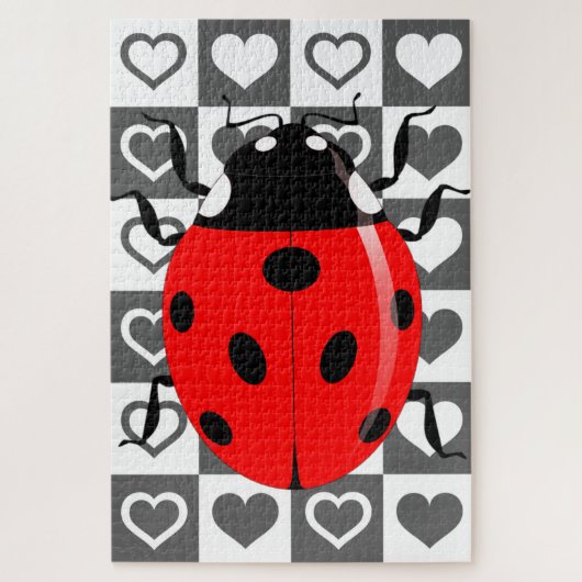 Puzzle Ladybug & Coeurs (Vertical)