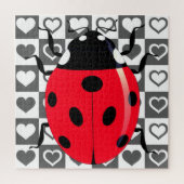 Puzzle Ladybug & Hearts - (Vertical)
