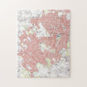 Puzzle Lafayette Louisiane Map (1983) (Vertical)
