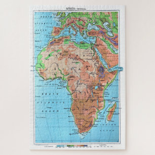 Puzzle L'Afrique de l'ancien. Carte vintage restaurée