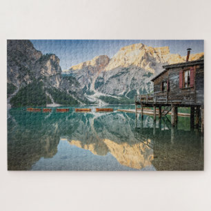 Puzzle Lago di Braies dans les Dolomites en Italie