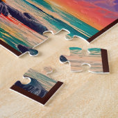 Puzzle Lahaina Maui Hawaii Retro Sunset Souvenir 1950 (Côté)