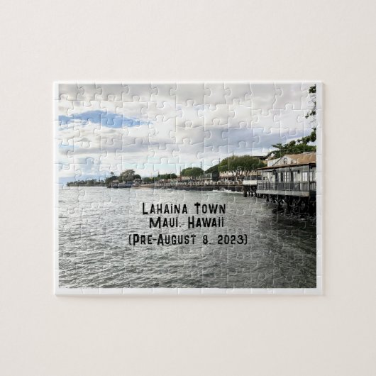 Puzzle Lahaina Town, Maui, Hawaii (Avant le 8 août 2023) (Horizontal)