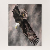 Puzzle L'aigle à tête blanche américain s'envole dans des (Vertical)
