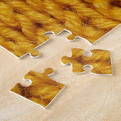 Puzzle Laine tricotée jaune, texture haute résolution. (Côté)