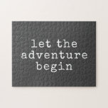 Puzzle Laisser L'Aventure Commencer La Citation Minimalis<br><div class="desc">Laisser L'Aventure Commencer La Citation Minimaliste Moderne Puzzle</div>