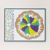 Puzzle Laissez Les Bon Temps Rouler Mardi Gras King Cake (Horizontal)
