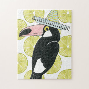 Puzzle Laissez-nous taco au sujet de sombrero de toucan