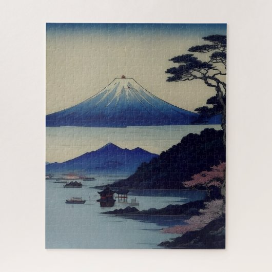 Puzzle -  Lake, Pine and Mountain - Japan (Vertical)