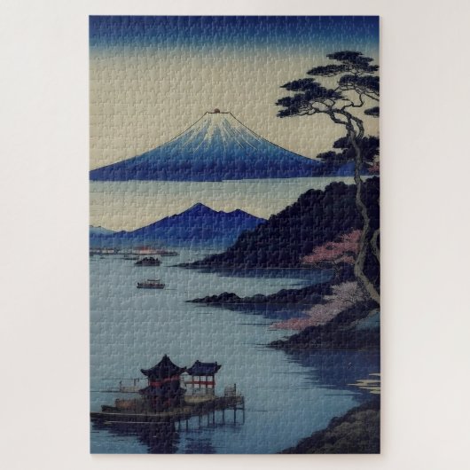 Puzzle - Lake, Pine and Mountain - Japan  (Vertical)