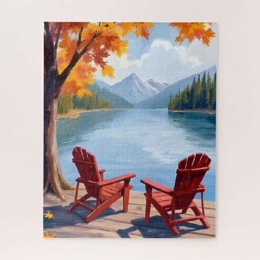 Puzzle Lakeside Morning | Peaceful Mountain Landscape (Vertical)