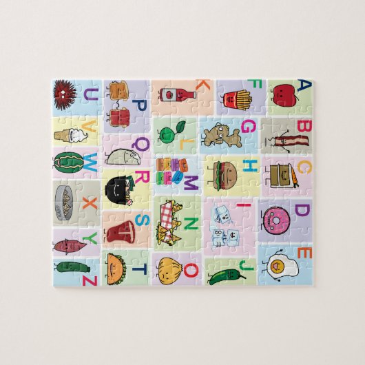 Puzzle L'alphabet d'ABC apprenant les nourritures (Horizontal)