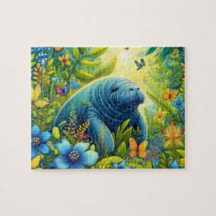 Puzzle Lamantin Floral