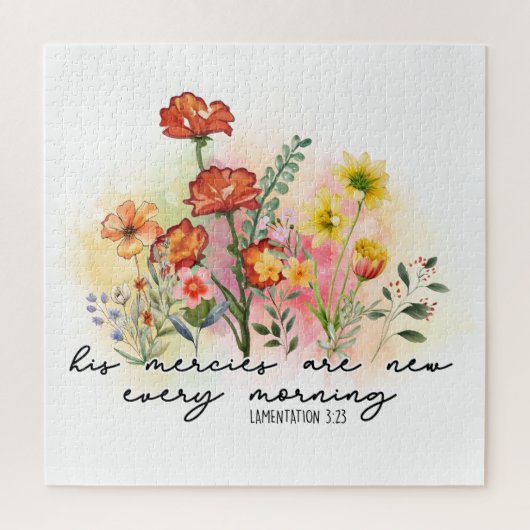 Puzzle Lamentations 3:23 His Mercies New Every Morning (Vertical)