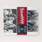 Puzzle L'amitié inspiré avec des noms et des photos (Horizontal)