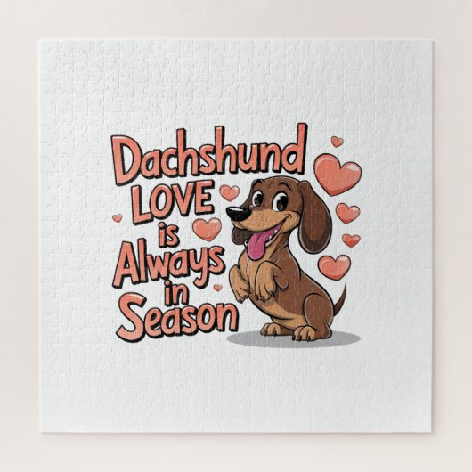 Puzzle L'Amour Dachshund Est Toujours En Saison (Vertical)