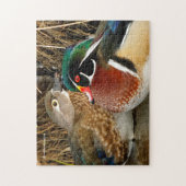 Puzzle L'amour dans les roseaux : Une paire de canards en (Vertical)