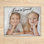 Puzzle L'amour est grand ! Photo des petits enfants<br><div class="desc">Grand cadeau grand-parent !</div>