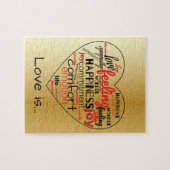 Puzzle L'amour est le coeur en forme de mot Cloud Répéter (Horizontal)