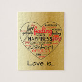 Puzzle L'amour est le coeur en forme de mot Cloud Répéter (Vertical)