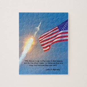 Puzzle Lancement d'Apollo 11 avec American Flag