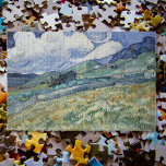 Puzzle Landscape Vincent van Gogh Travel<br><div class="desc">Custom, personalized, family kids vintage travel lovers 1000 pieces jigsaw puzzle, featuring a beautiful masterpiece colorful detailed intricate vintage painting, oil on canvas, by Vincent van Gogh, featuring landscape from Saint-Rémy - a mountainous landscape behind Saint-Paul hospital, and your note / greetings in elegant faux gold typographiy script. Made of...</div>
