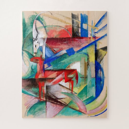 Puzzle Landscape with Animals by Franz Marc  (Vertical)
