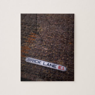 Puzzle Lane en brique - Londres - Panneau de rue - 8x10 -