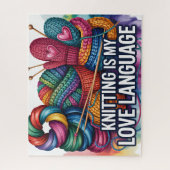 Puzzle Langage d'amour de tricot mignon (Vertical)