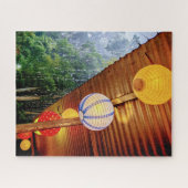 Puzzle Lantern Light in the Rain – Quiet Guatemala Jigsaw (Horizontal)