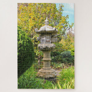 Puzzle lanterne japonaise en pierre, jardin Himeji, Adél