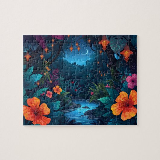 Puzzle Lanternes Magiques de Jungle Nocturne (Horizontal)