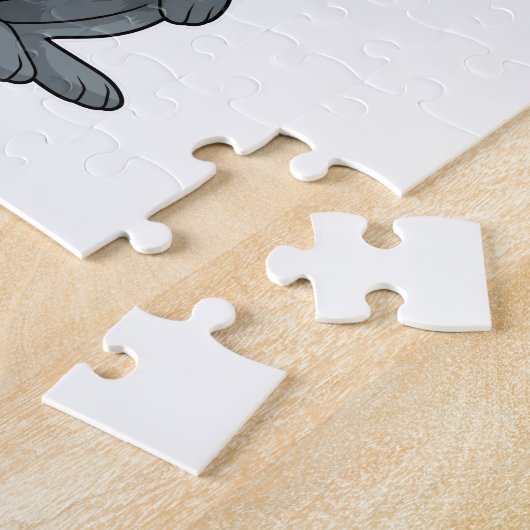 Puzzle Lapin avec ballon (Côté)