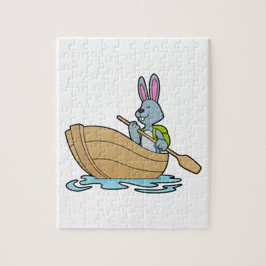 Puzzle Lapin avec bateau et pédale (Vertical)