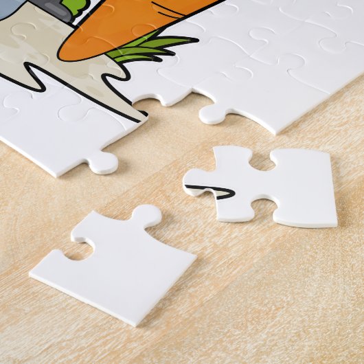 Puzzle Lapin avec carotte (Côté)