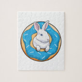 Puzzle Lapin avec Donut (Vertical)