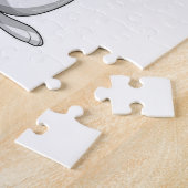 Puzzle Lapin avec haut-de-forme et noeud papillon (Côté)