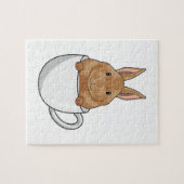 Puzzle Lapin avec la coupe de café (Horizontal)