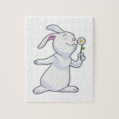 Puzzle Lapin avec marguerite (Vertical)