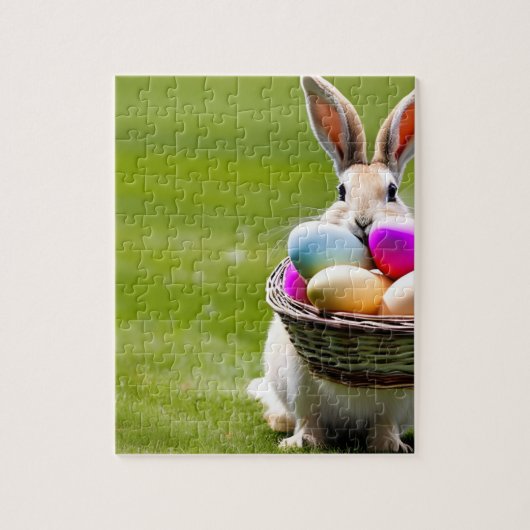 Puzzle Lapin avec oeufs (Vertical)