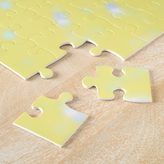 Puzzle Lapin blanc et fleurs (Côté)