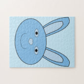 Puzzle Lapin Bleu Visage Printemps Pâques (Horizontal)