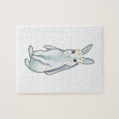 Puzzle Lapin comme mariée avec couronne de fleurs (Horizontal)