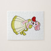 Puzzle Lapin comme mariée avec robe de mariage.PNG (Horizontal)