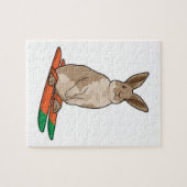 Puzzle Lapin comme skieur avec ski (Horizontal)