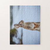 Puzzle Lapin dans la neige (Vertical)