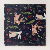 Puzzle Lapin d'art populaire scandinave (Horizontal)