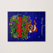 Puzzle Lapin de Noël (Horizontal)