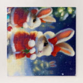 Puzzle Lapin de Noël (3) (Horizontal)